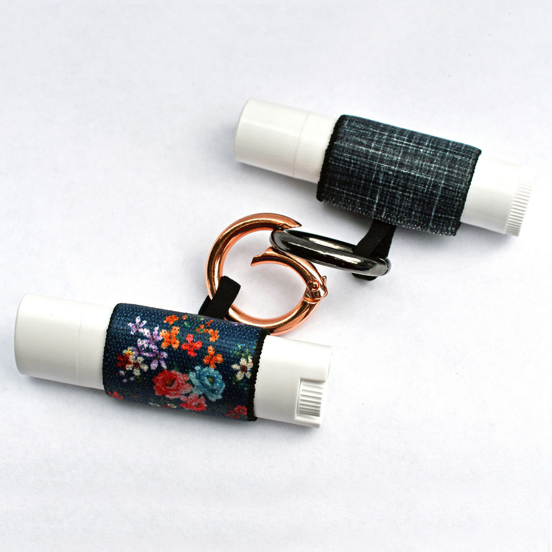 YAY NOVELTY Chapstick Holder, Lip Balm Holder Keychain - Black Butterfly - Image 3 of 4