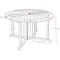 CorLiving Miramar Hardwood Outdoor Drop Leaf Dining Table - Image 5 of 5