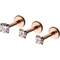 18G Stainless Steel  Rose Gold-Plated Cubic Zirconia Labret 3-pk - Image 1 of 3
