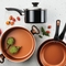 Farberware Glide Copper Ceramic Nonstick 12 pc. Cookware Set - Image 5 of 8