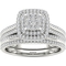 14K White Gold 1/2 CTW Diamond Bridal Set - Image 1 of 3