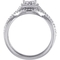 Diamore 1/2 CTW Diamond Halo 3-Piece Bridal Set in Sterling Silver - Image 3 of 4