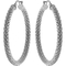 Sterling Silver Diamond Cut Hoop Earrings - Image 2 of 2