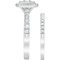 10K White Gold 1 CTW Oval Shape Diamond Bridal Set - Image 2 of 4