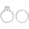 10K White Gold 1 CTW Oval Shape Diamond Bridal Set - Image 3 of 4