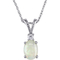 Sofia B. 10K White Gold 1/2 CTW Opal and Diamond Pendant with Chain - Image 1 of 2