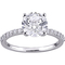 10K White Gold 2 3/4 CTW Created White Sapphire Solitaire Ring Size 7 - Image 1 of 4
