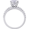 10K White Gold 2 3/4 CTW Created White Sapphire Solitaire Ring Size 7 - Image 3 of 4