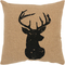 Rizzy Home Deer Stag Black 20 x 20 in. Pillow - Image 1 of 5