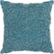 Rizzy Home Solid Blue Square Decorative Throw Pillow - Image 1 of 5