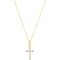 Karat Kids 14K Yellow Gold 15 In. Cubic Zirconia Cross Necklace - Image 1 of 3