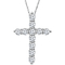 Ray of Brilliance 10K White Gold 1/4 CTW Lab Grown Diamond Cross Pendant - Image 1 of 2