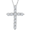 Ray of Brilliance 10K White Gold 1/2 CTW Lab Grown Diamond Cross Pendant - Image 1 of 2