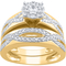 10K Yellow Gold 3/4 CTW Diamond Bridal Set Size 7 - Image 1 of 4