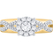 10K Yellow Gold 3/4 CTW Diamond Bridal Set Size 7 - Image 4 of 4