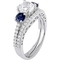 Sofia B. 10K White Gold Created Sapphire 1/10 CTW Diamond Bridal Set - Image 3 of 4