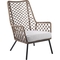 Armen Living Marco Indoor Outdoor Steel Lounge Chair with Natural Springs Rope - Image 1 of 7