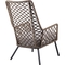 Armen Living Marco Indoor Outdoor Steel Lounge Chair with Natural Springs Rope - Image 3 of 7