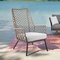 Armen Living Marco Indoor Outdoor Steel Lounge Chair with Natural Springs Rope - Image 7 of 7