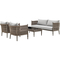 Armen Living Safari 4 pc. Outdoor Aluminum and Rope Seating Set - Image 1 of 8