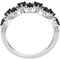 10K White Gold 1 CTW Black and White Diamond Cluster Ring - Image 3 of 4