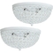 Lalia Home Crystal Glam 2 Light Ceiling Flush Mount Lamps 2 pk. - Image 1 of 7