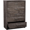 CorLiving Newport Washed Oak 5 Drawer Tall Dresser - Image 3 of 9