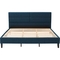 CorLiving BRH-202-Q Bellevue Ocean Blue Upholstered Panel Bed - Image 2 of 10