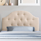 CorLiving BBT-116-Q Calera Cream Tufted Fabric Headboard - Image 5 of 8