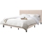 CorLiving Bellevue Cream Upholstered Panel Bed - Image 4 of 10