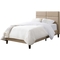 CorLiving Bellevue Cream Upholstered Panel Bed - Image 5 of 10