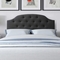 CorLiving Calera Dark Gray Tufted Fabric Headboard - Image 5 of 10