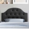 CorLiving Calera Dark Gray Tufted Fabric Headboard - Image 7 of 10