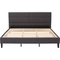 CorLiving Bellevue Dark Gray Upholstered Panel Bed - Image 1 of 10