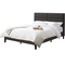 CorLiving Bellevue Dark Gray Upholstered Panel Bed - Image 5 of 10