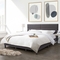 CorLiving Bellevue Dark Gray Upholstered Panel Bed - Image 6 of 10