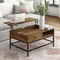 CorLiving Fort Worth Brown Wood Grain Finish Lift Top Coffee Table - Image 9 of 9