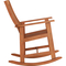 CorLiving Miramar Natural Hardwood Outdoor Rocking Chair - Image 4 of 8