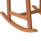 CorLiving Miramar Natural Hardwood Outdoor Rocking Chair - Image 7 of 8