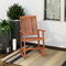 CorLiving Miramar Natural Hardwood Outdoor Rocking Chair - Image 8 of 8