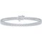 10K White Gold 2 CTW Diamond 3 Stone Link Chevron Bracelet - Image 1 of 4