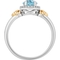 Disney Enchanted 14K Gold Over Silver 1/10 CTW Diamond & Topaz Jasmine Ring - Image 2 of 4