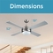 Black + Decker 52 in. Ceiling Fan with Remote Control - Image 7 of 8