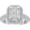 Ray of Brilliance 14K White Gold 2 CTW IGI Certified Lab Emerald Bridal Ring - Image 1 of 4