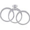 Sofia B. 10K White Gold Created White Sapphire and Diamond 3-Piece Bridal Ring Set - Image 3 of 5