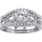 Sofia B. 10k White Gold Created White Sapphire Diamond Infinity 3 pc. Bridal Set - Image 1 of 5