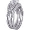 Sofia B. 10k White Gold Created White Sapphire Diamond Infinity 3 pc. Bridal Set - Image 2 of 5