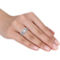 Sofia B. 10k White Gold Created White Sapphire Diamond Infinity 3 pc. Bridal Set - Image 4 of 5