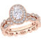Sofia B. 10K Rose Gold 1 1/2 CTW Moissanite Oval Halo Infinity Engagement Ring - Image 1 of 5