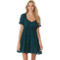 Bailey Blue Juniors Cotton Tiered Puff Sleeve Dress - Image 1 of 3